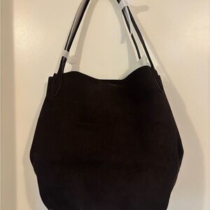 Madewell Elegant Brown Suede Tote Bag